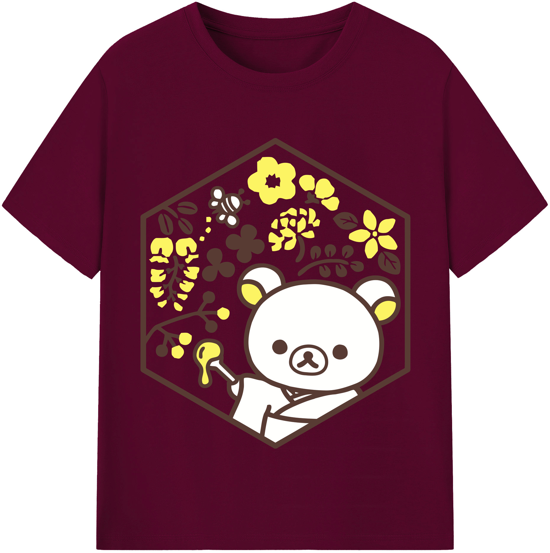 （画像用） リラックマ リラックマ キイロイトリ Rilakkuma Korilakkuma Kiiroitori レディースカジュアルプリントTシャツ（綿100％）